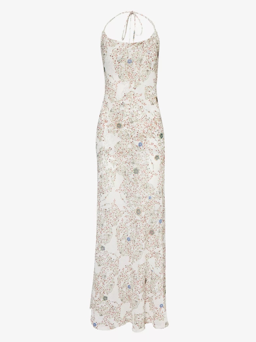 NWT SIEDRES Nensi Halter Floral Maxi Dress Small